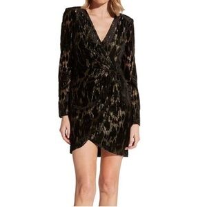 BARDOT Long Sleeve Mini Wrap Dress